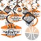 Big Dot of Happiness Basketball - Let The Madness Begin - College Basketball Party Hanging Decor - Party Decoration Swirls - Set of 40